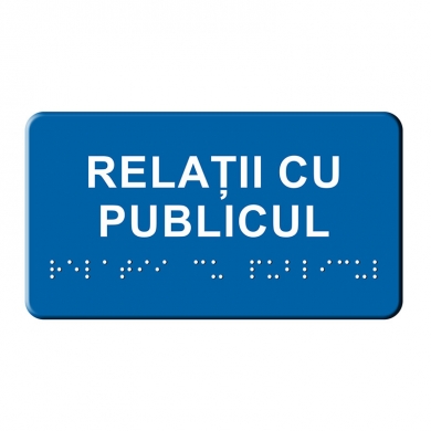 Indicator tactil - Relatii cu publicul