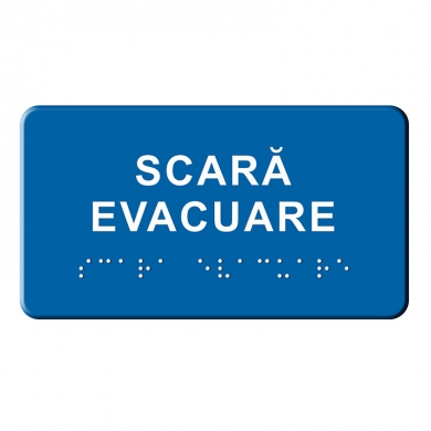 Indicator tactil Braille - SCARA EVACUARE