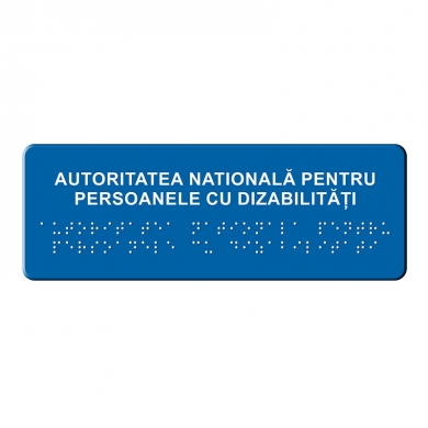 Placa Denumire Institutii publice BRAILLE