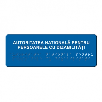 Placa Denumire Institutii publice BRAILLE