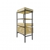 Metallic retail POP display with wooden crate